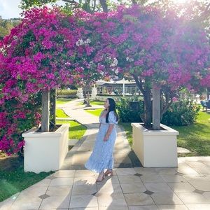 Light Blue Lace Maxi